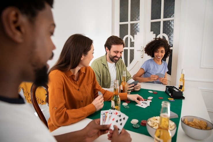 Pengguna membaca syarat bonus di layar